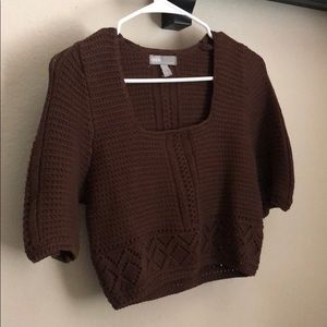 Never worn Asos brown crochet top